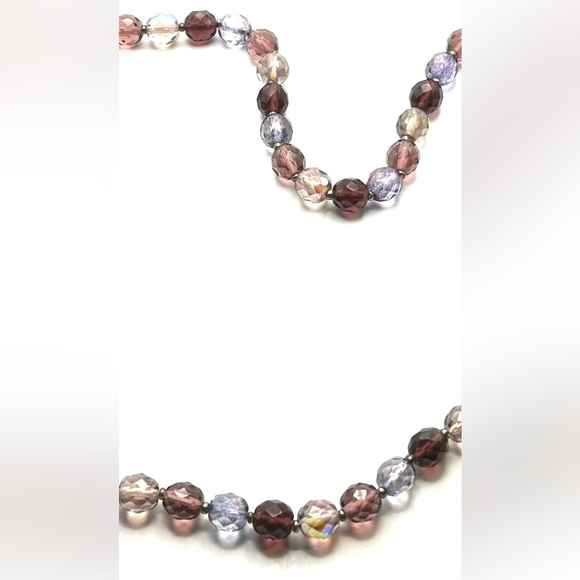 Joan Rivers Faceted Glass Aurora Borealis Beaded 32" Necklace Vintage - Picture 2 of 9